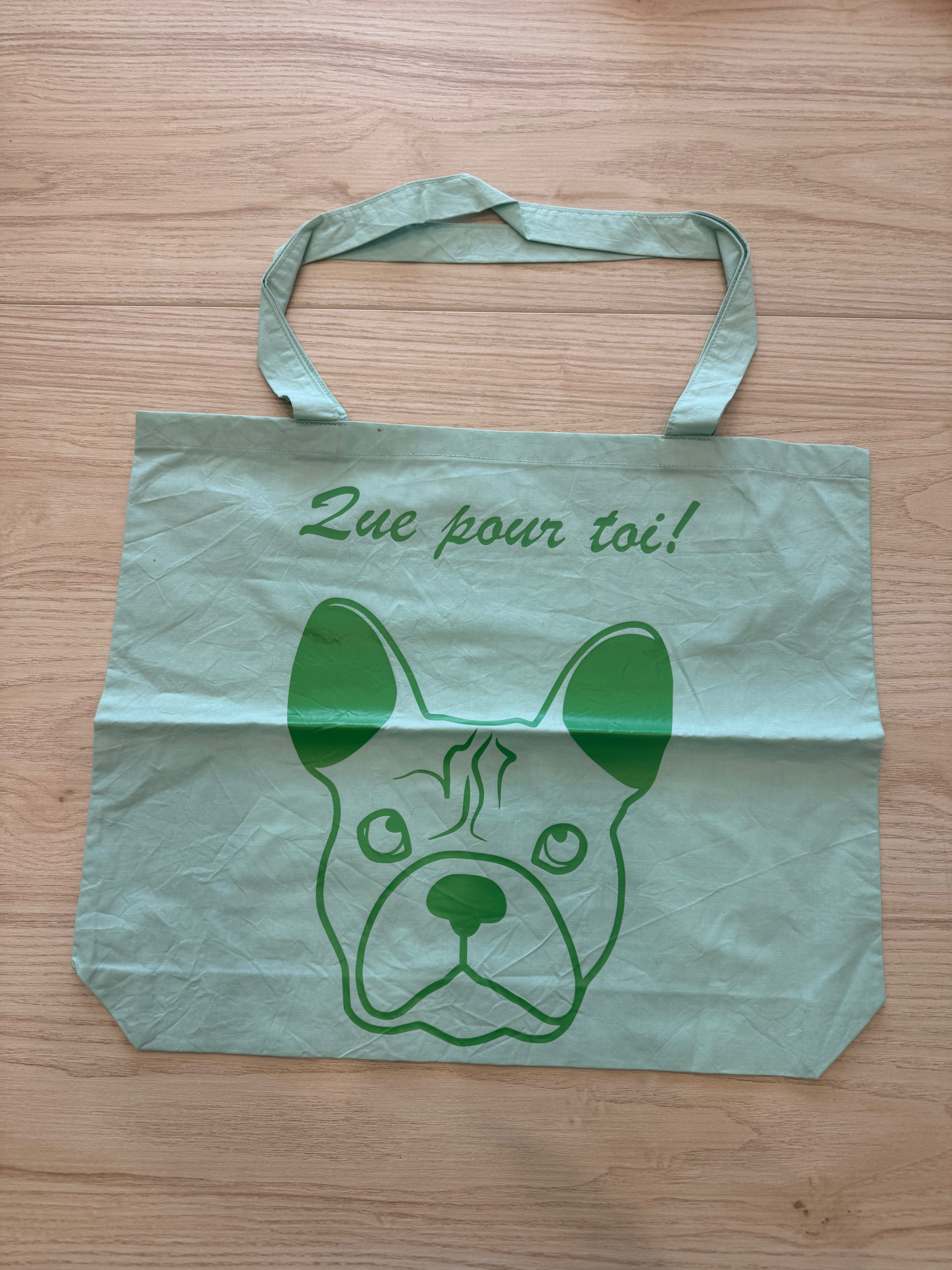 Tote bag bouledogue « Je n’ai d’yeux que pour toi »