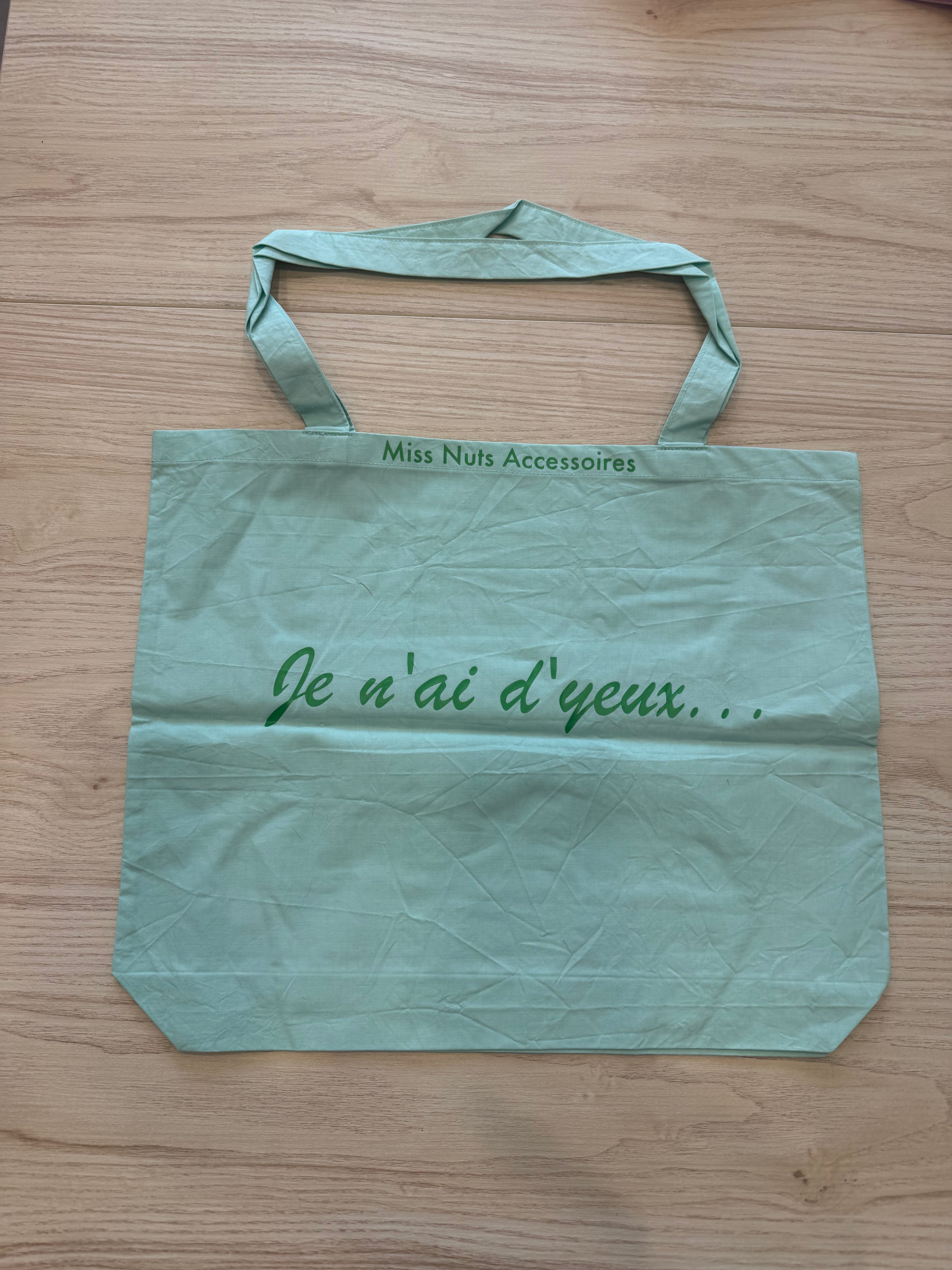 Tote bag bouledogue « Je n’ai d’yeux que pour toi »