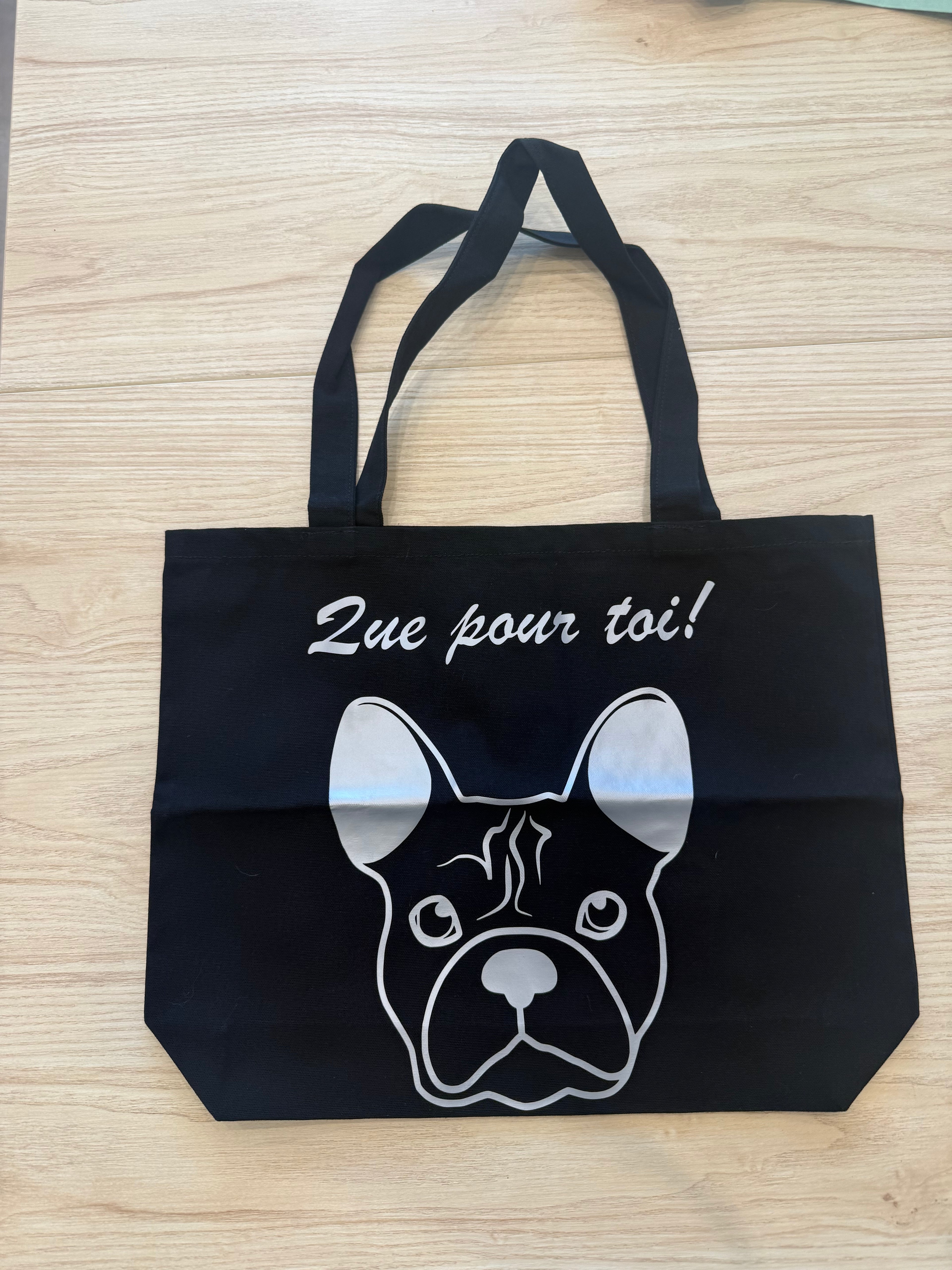 Tote bag bouledogue « Je n’ai d’yeux que pour toi »