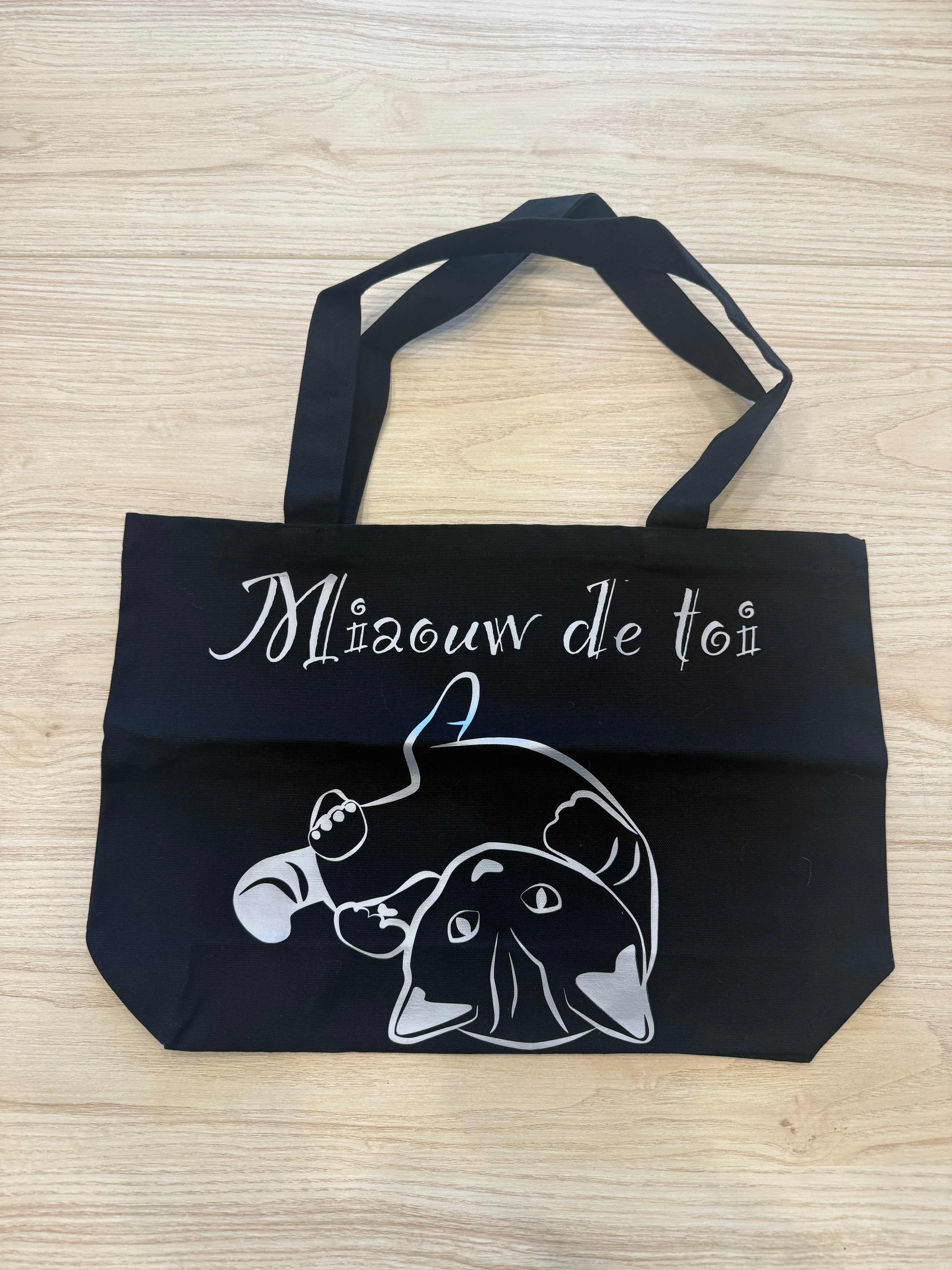 Tote bag chat « Je suis miauw de toi »