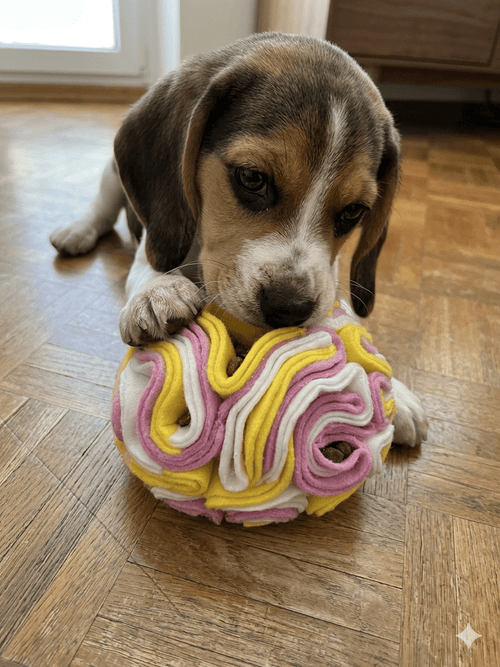 Balle snuffle polaire - balle de fouille en polaire - Miss Nuts Accessoires