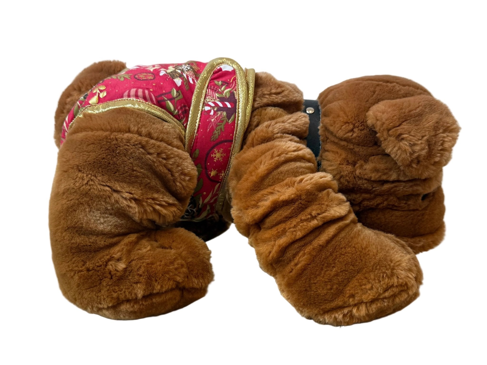 🐾 Culotte lavable pour chien – Noël rouge doré - Miss Nuts Accessoires