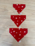 Foulard pour chien Croix Suisse 🇨🇭 - 100% coton - Miss Nuts Accessoires