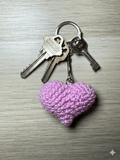 Porte - clé cœur crocheté main en coton - Miss Nuts Accessoires