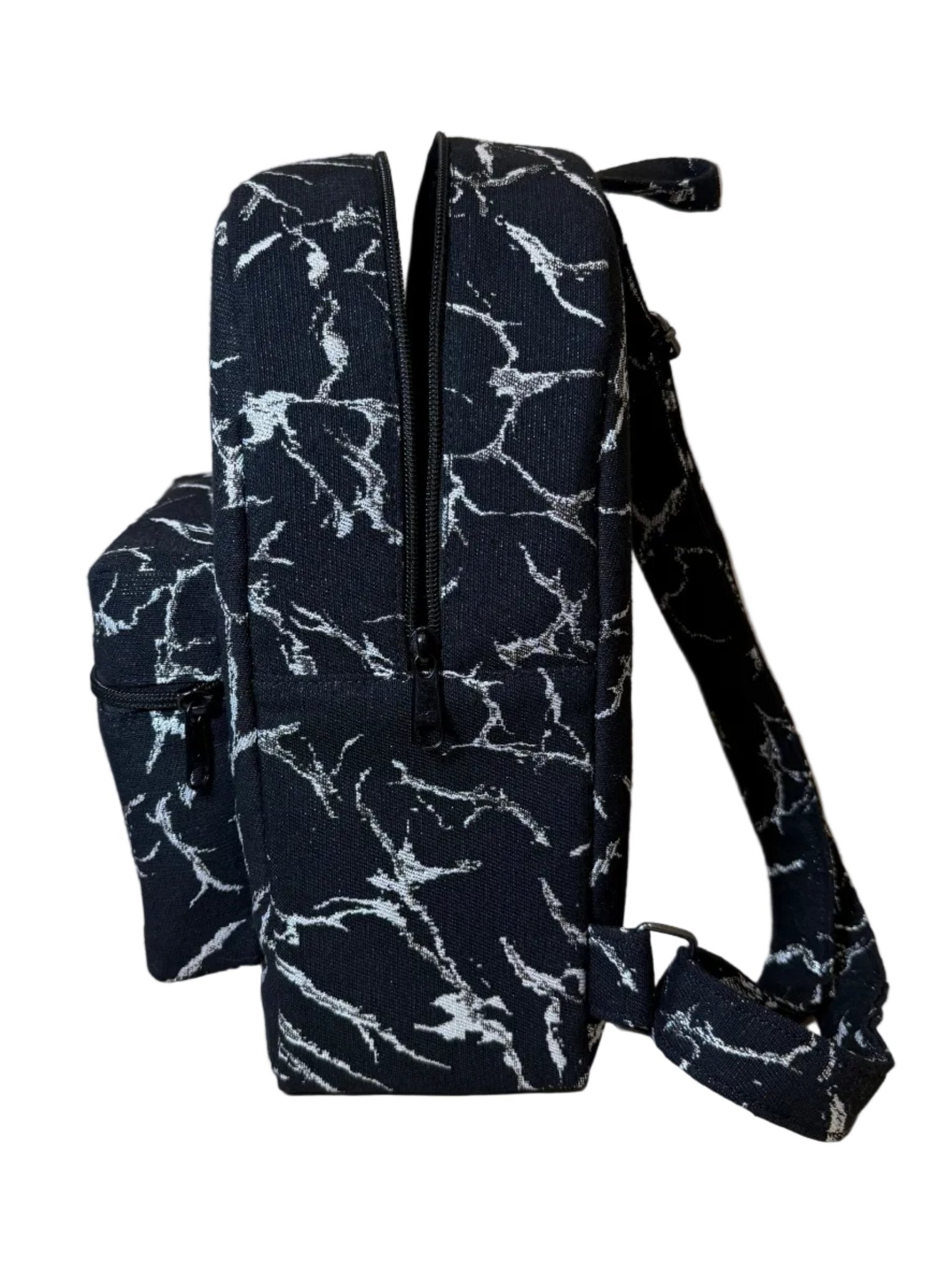Sac à dos édition limitée noir marbré d’argent - Miss Nuts Accessoires