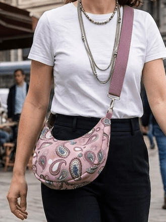 Sac demi lune en bandoulière - série limitée - Miss Nuts Accessoires
